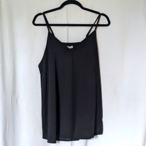 Flowy black camisole w adjustable straps NWT